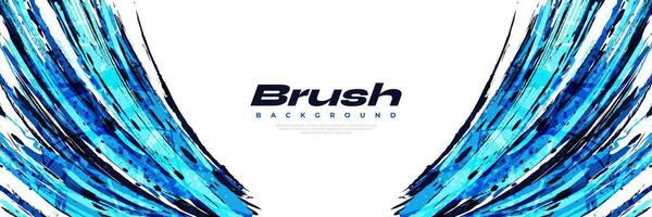 Abstract Blue Brush Background with Halftone Style. Grunge Sport Banner. Scratch and Texture Elements For Design vector