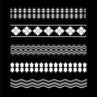 Vintage frames set isolated on black background. Decorative frame. Vector