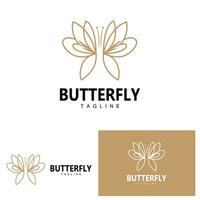 Butterfly Logo Animal Design Brand Product Beautiful and Simple Decorative Animal Wing vector