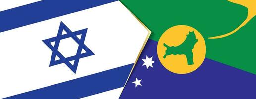 Israel and Christmas Island flags, two vector flags.