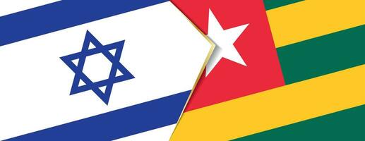 Israel and Togo flags, two vector flags.