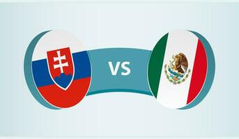 Slovakia versus Mexico, team sports competition concept. vector