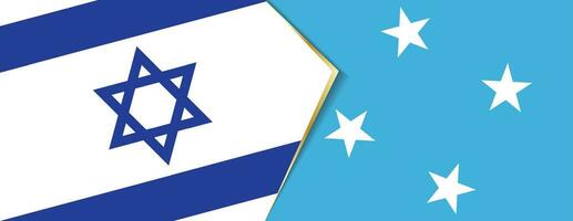 Israel and Micronesia flags, two vector flags.