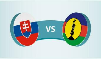 Slovakia versus New Caledonia, team sports competition concept. vector