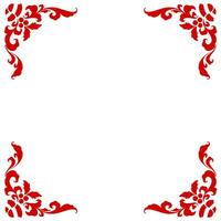 Vector red corner elegant frame border christmas purpose