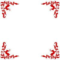 Vector red corner elegant frame border christmas purpose