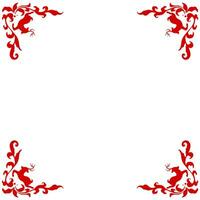 Vector red corner elegant frame border christmas purpose