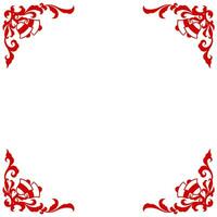 Vector red corner elegant frame border christmas purpose