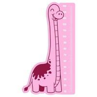 dinosaur height measurement for kids vector