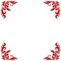 Vector red corner elegant frame border christmas purpose