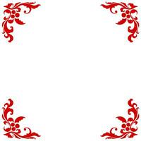 Vector red corner elegant frame border christmas purpose