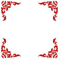 Vector red corner elegant frame border christmas purpose