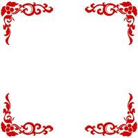 Vector red corner elegant frame border christmas purpose