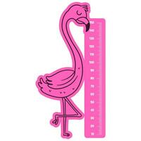 Vector flamingo height measurement for kids