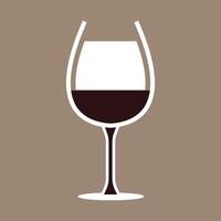 wine glass beverage isolated object concept design icon flat vector illlustration