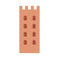 Boho style architecture flat illustration vector
