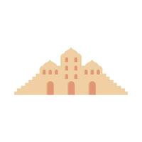 Boho style architecture flat illustration vector