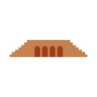 Boho style architecture flat illustration vector