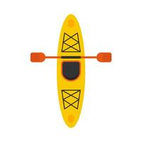 kayac barco plano ilustración vector
