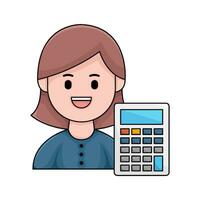 investor with calculator illustration vector