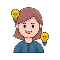 investor with lamp illustration vector