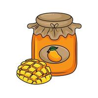 juice mango with mango slice illustration vector