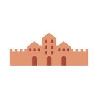 Boho style architecture flat illustration vector