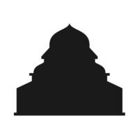 Islamic mosque building flat illustration vector