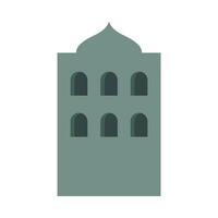 Boho style architecture flat illustration vector
