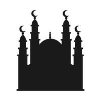 Islamic mosque building flat illustration vector