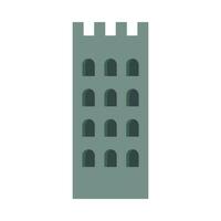 Boho style architecture flat illustration vector