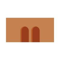 Boho style architecture flat illustration vector
