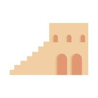Boho style architecture flat illustration vector
