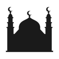 Islamic mosque building flat illustration vector