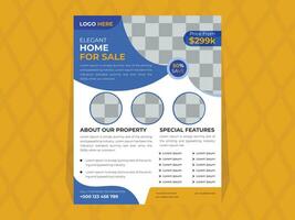 Real Estate Flyer Template Design, Corporate Real Estate Flyer vector