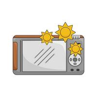 camera photo with  brightness illustration vector