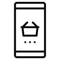 ecommerce icon . line vector illustration