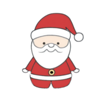 AI generated Santa Claus cute cartoon illustration AI generated png