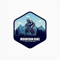 extremo cuesta abajo montaña bicicleta deporte vector ilustración