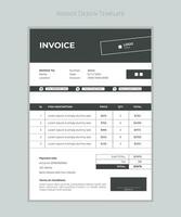 Minimal invoice form template vector design.