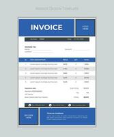 Minimalist Invoice Easy to edit and customize, with a single page invoice design, - A4 Size - Print Ready - Easy to Use. vector