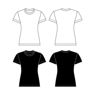 White T Shirt Template SVGs for Free Download