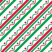 Seamless Christmas Wavy Lines With Dots vector