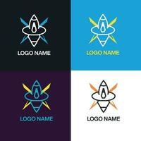 Online Flight Logo vector