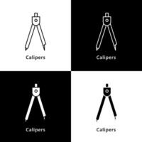 Caliper Geometry Tool Logo Vector Icon