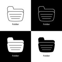 Folder Management File. Office Logo Icon vector