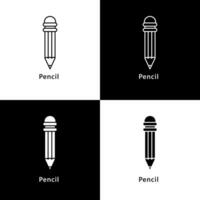 Pencil Stationery education and office Logo Icon vector