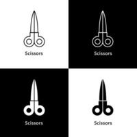 Scissors Cutting Logo Vector Icon