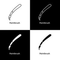 Paintbrush Drawing Tool Logo Icon vector