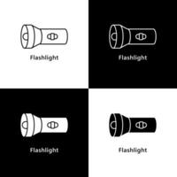 Flashlight Electric Logo Vector Icon